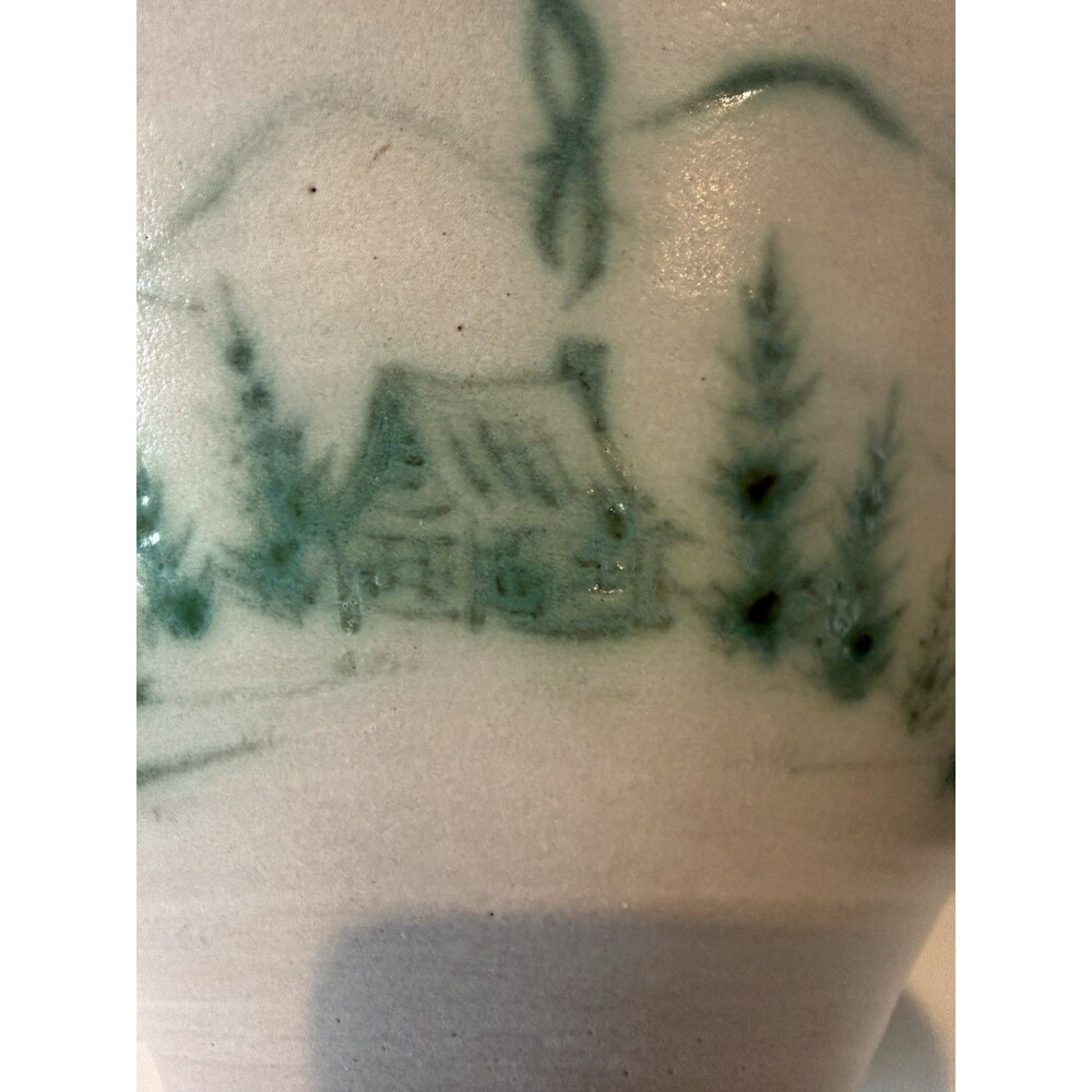 McWhirter Pottery NC Red Ware Bowl Mtn Cabin Vtg Folk Art Beautiful Studio 11.5x - Picture 15 of 16